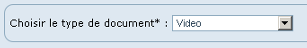 Sélection d'un type de document